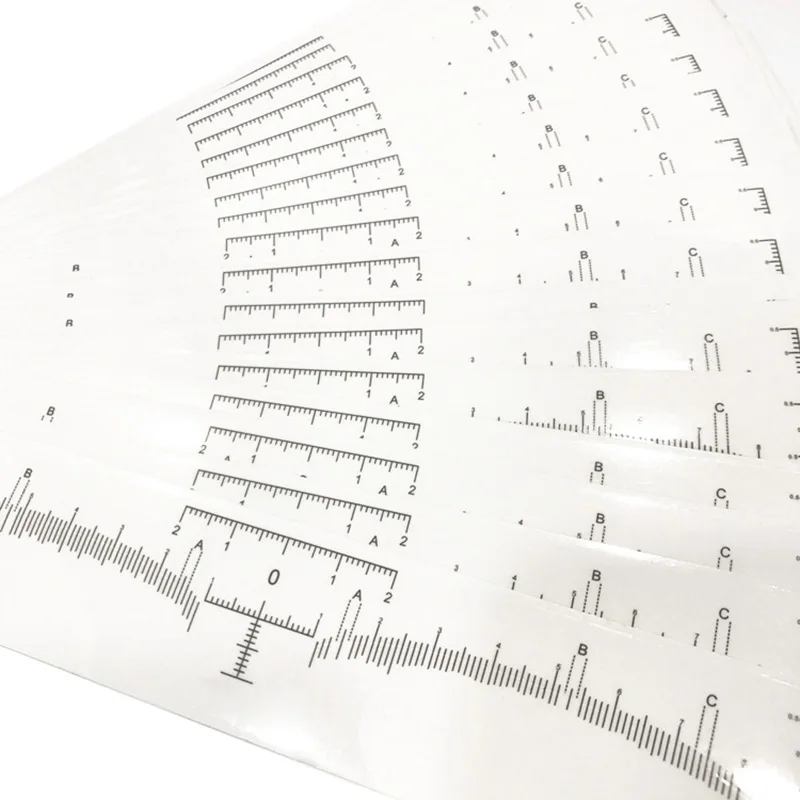 100 шт точные Перманентный макияж бровей инструменты для моделирования одноразовая бровь измерительная линейка стикер KG66