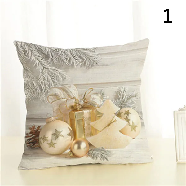 Лидер продаж квадратная Подушка Чехол Рождественский подарок с размером 45*45, накидка для подушки, на Рождество, украшение для дома - Цвет: style 1