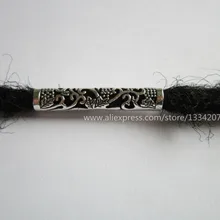 5 шт.-10 шт. тибетская Серебряная коса для волос dread dreadlock кольцо с жемчужинами трубка около 5 мм отверстие для аксессуаров для волос