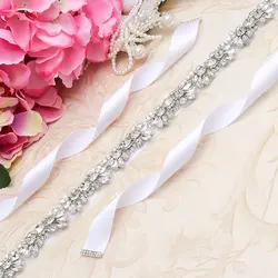 Yanstar серебряные стразы свадебный пояс свадебный цветок с кристаллами платье пояс-кушак драгоценностями пояс невесты для Свадебные