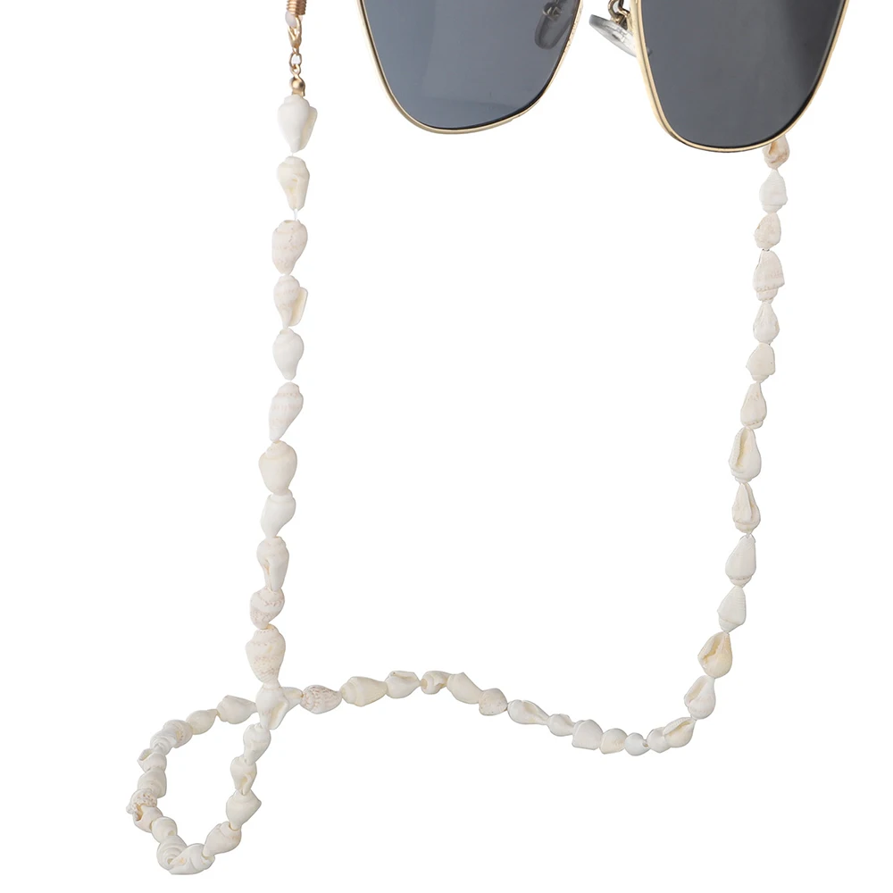 Новинка женские маленькие раковины очки солнцезащитные очки цепочка для очков для чтения шнур держатель шейный ремешок веревка