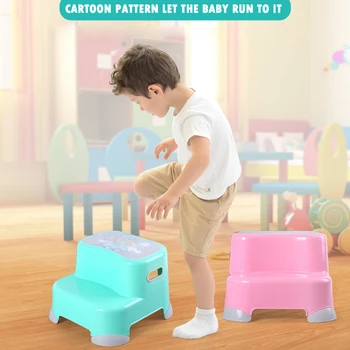 

Kids plastic fashion design cartoon baby bathroom step stool for baby
