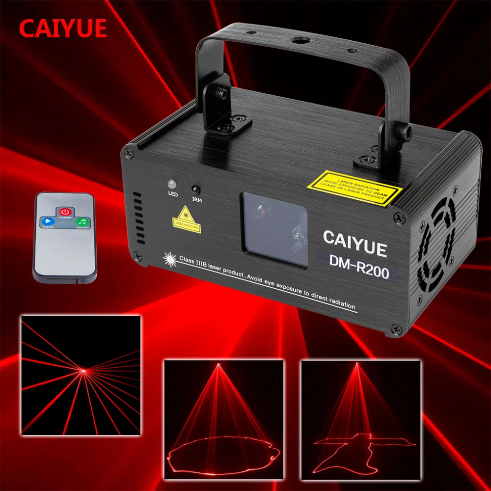 

Disco Beam Laser Light Professional Remote DMX512 RED 200mW Stage Lighting Scanner DJ Party Show Xmas Light LED Effect Projector