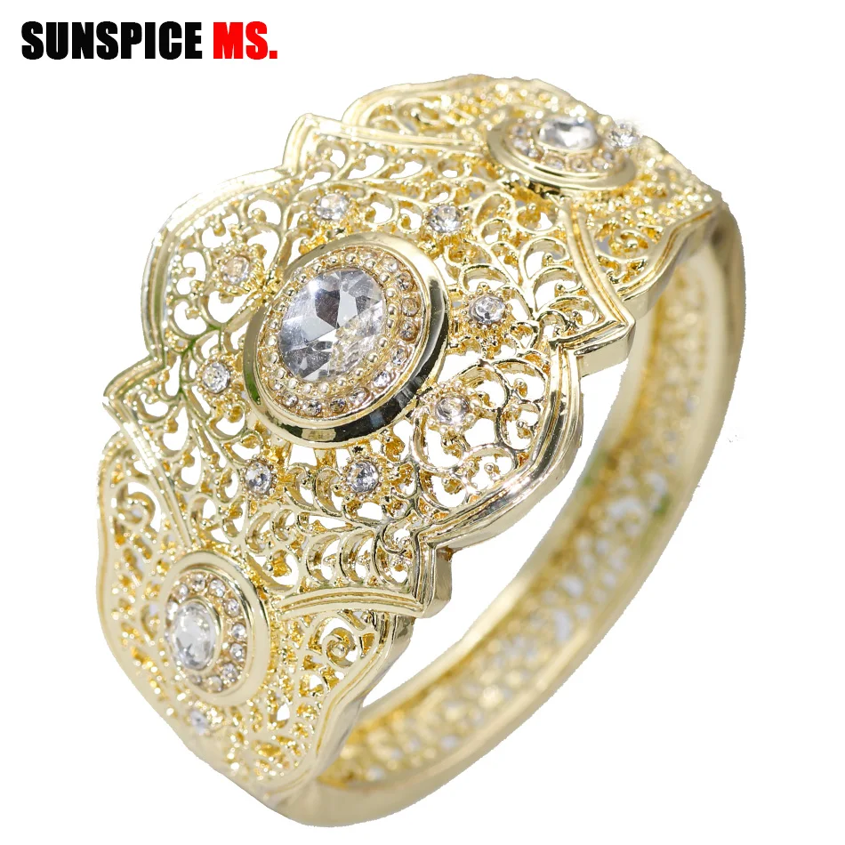 XY1748GOLD SUNSPICE MS, Модный женский браслет золотистого цвета, Закавказский этнический свадебный браслет, турецкие полые женские ювелирные изделия, индийский фестиваль, подарки - Окраска металла: XY1748GOLD