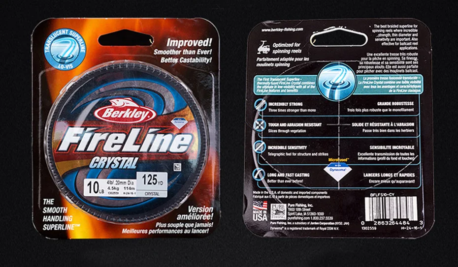 Berkley Fireline® Crystal Braided Super line Fishing Line 4 Lb. 1.8kg 