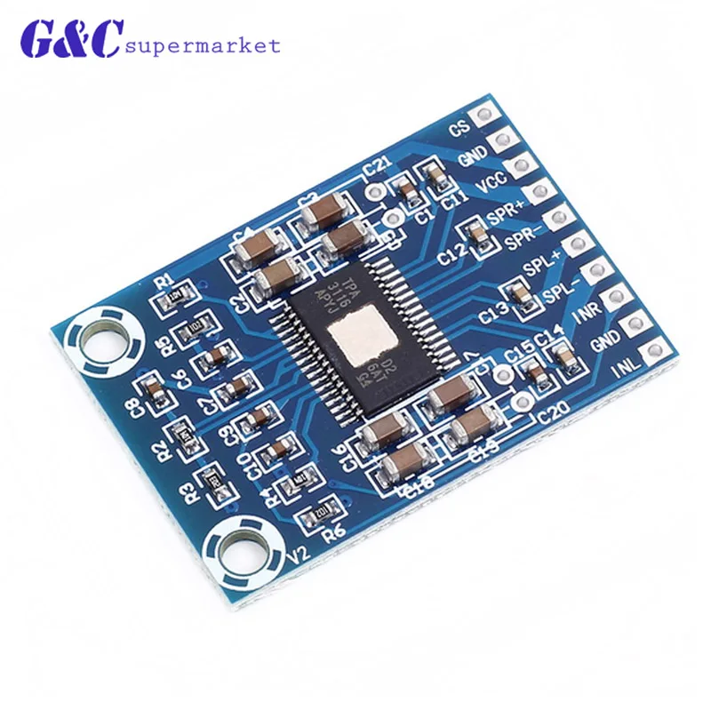 DC 12V 24V Mini TPA3116D2 2x 50W Digital Audio Power Amplifier Board Class D For Amp