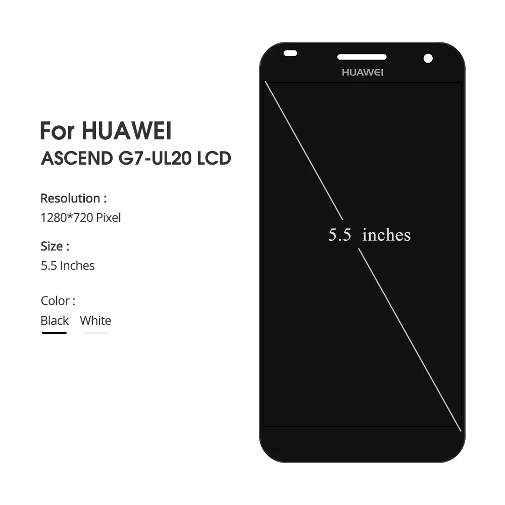 5," дисплей для HUAWEI G7, сенсорный ЖК-экран для HUAWEI Ascend G7, ЖК-дисплей с рамкой, G7-I01, G7-I03, l01