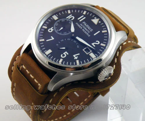 

Parnis black dial Power Reserve Chronometer automatic mens watchI017-A