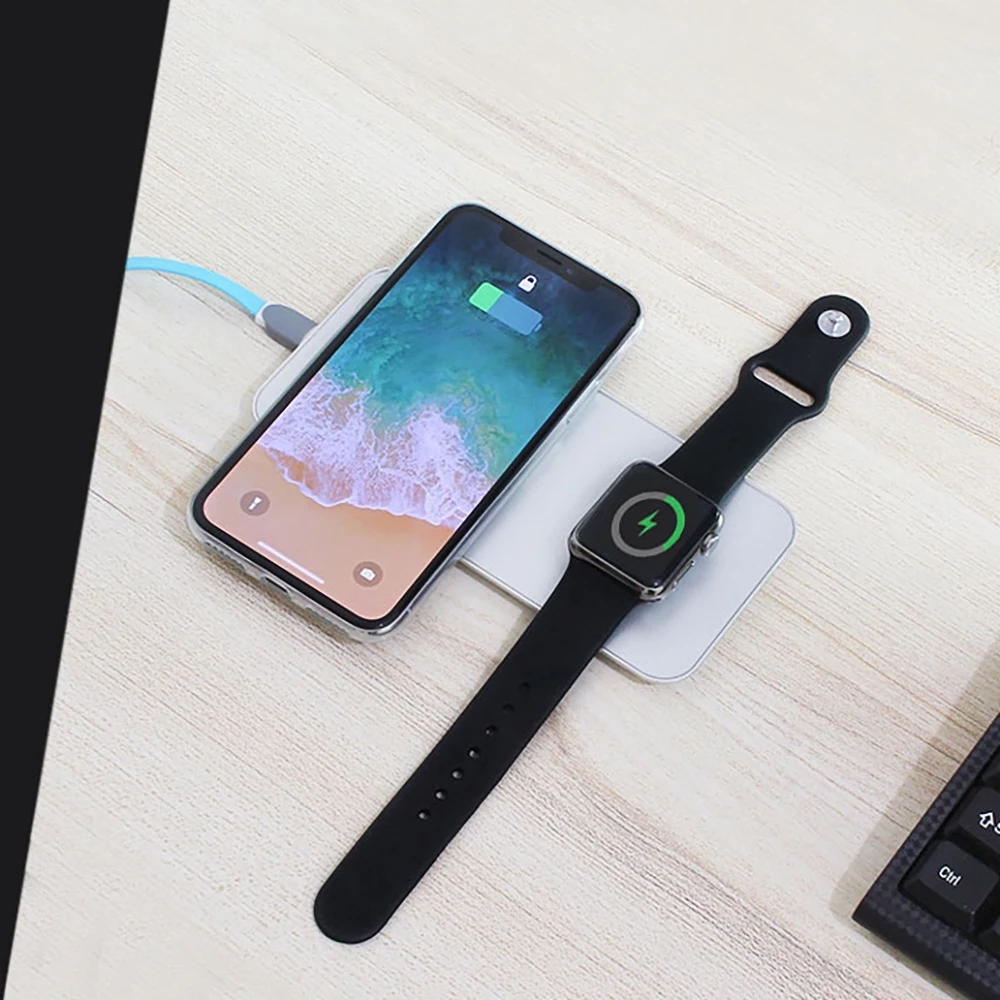 Беспроводное зарядное устройство три в одном быстро заряжает 5 2 а для AirPower apple watch