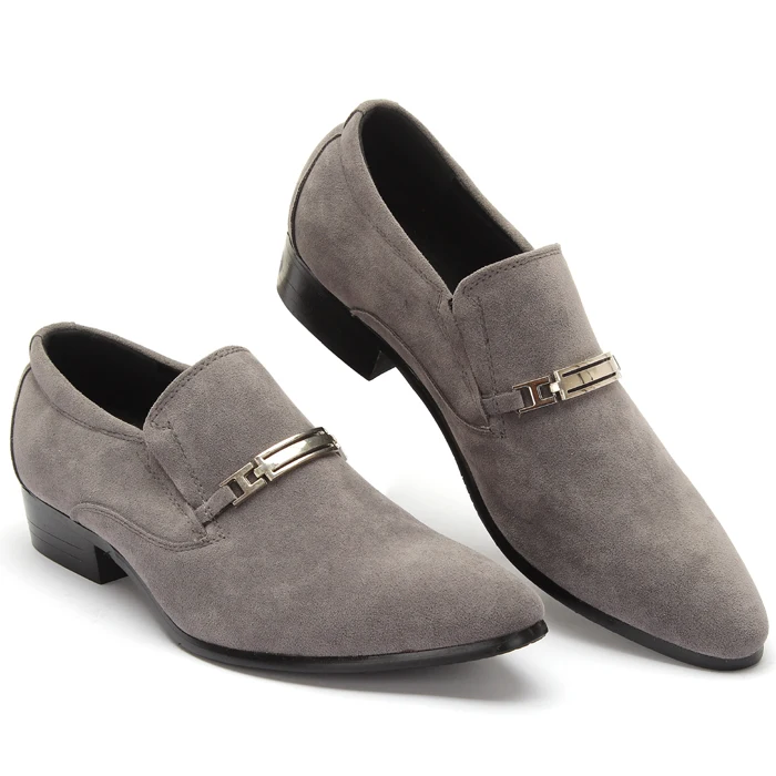 grey leather dress shoes