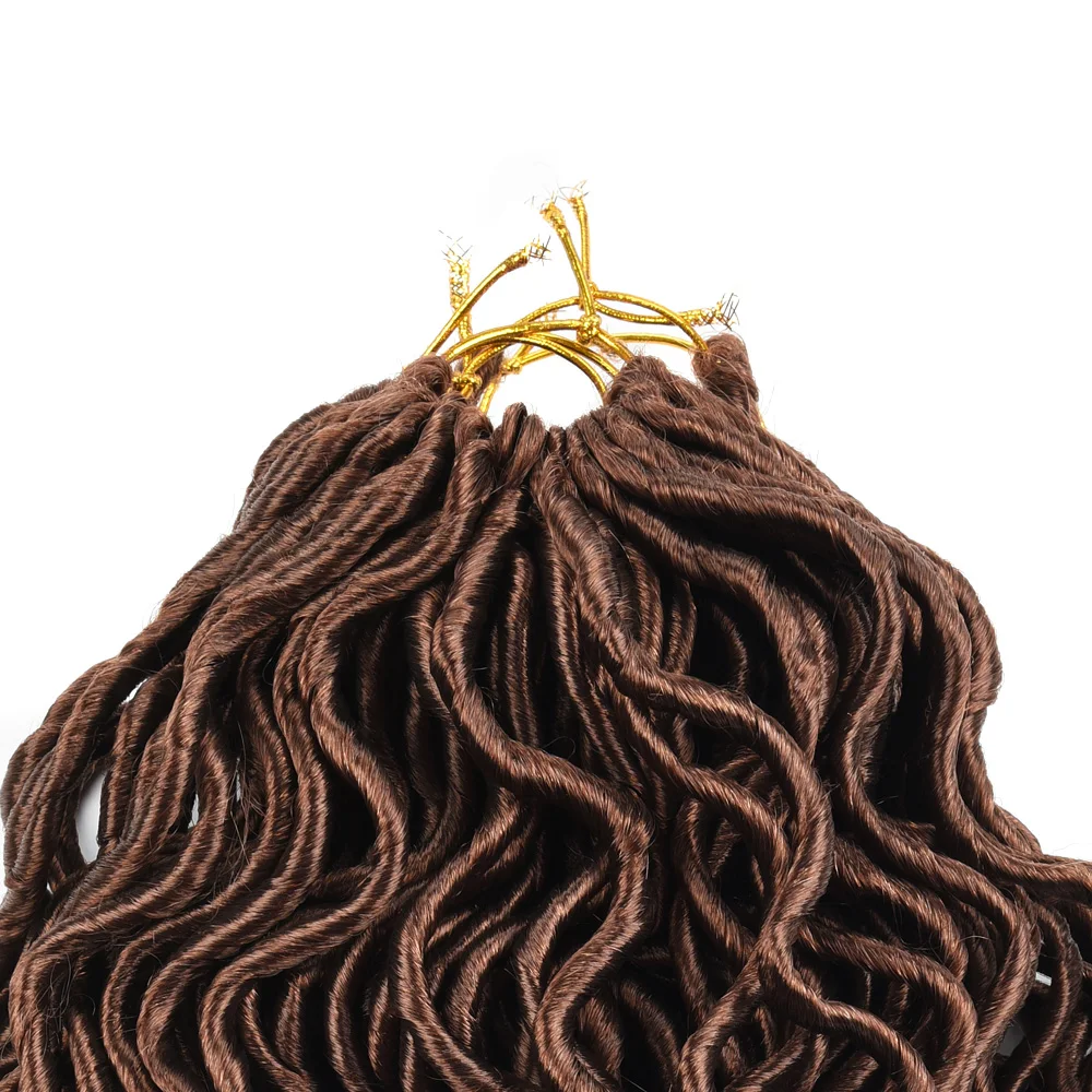 6 пачек 24 пряди/упаковка Faux locs Curly синтетические косички для наращивания волос 10 дюймов 18 дюймов 8 цветов замки жук черный