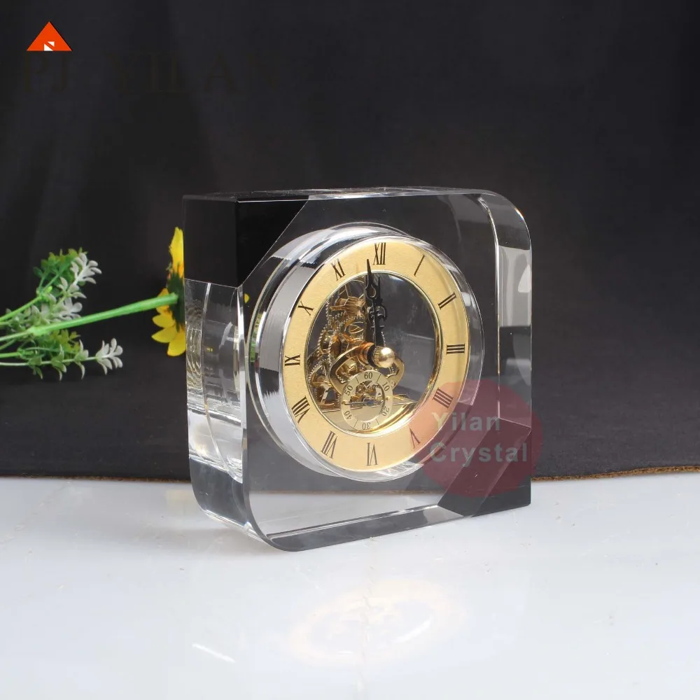 

nice shape crystal table clock Home decoration Crystal souvenir
