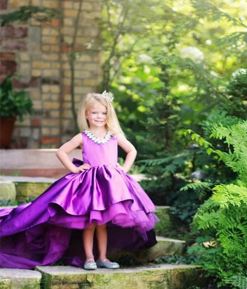 purple toddler flower girl dresses