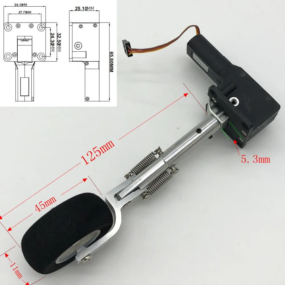 Выдвижное основное шасси для DIY RC самолетов - Цвет: Right 125mm