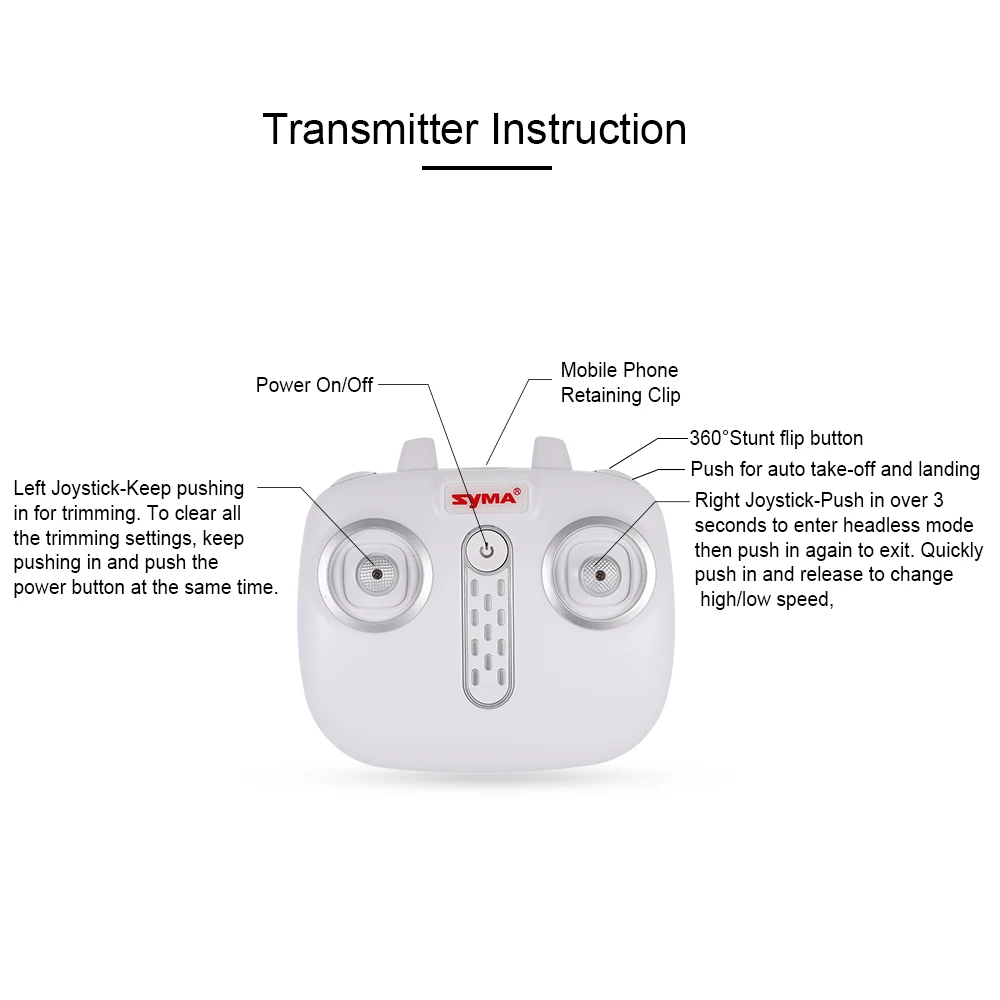 Syma X22W Wi-Fi FPV 0.3MP Camera Drone Selfie Mini Drone 2.4G 4CH 6-Axis Aircraft Altitude Hold RC Quadcopter RTF Dron (2)