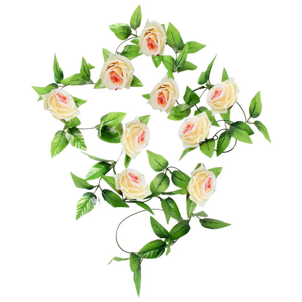 1 X 8Ft искусственного шелка розовыми цветами Плющ листьев гирлянды фестиваль Свадебная вечеринка поставки гирлянды Главная дропшиппинг D30 Apr16