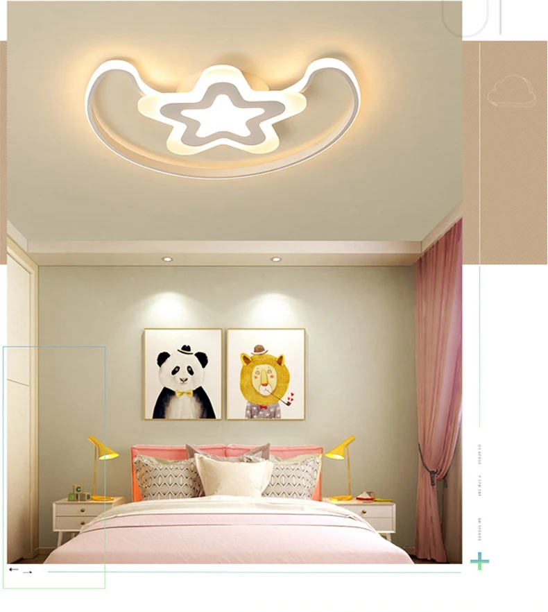 Звездный месяц, современная светодиодная люстра, лампа для детской комнаты, для детской комнаты, Декоративная Потолочная люстра, светильники