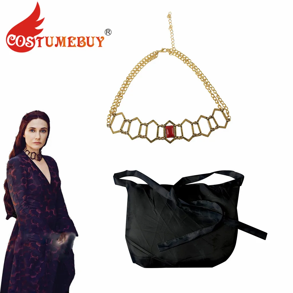 CostumeBuy престолов 8 Melisandre косплей ожерелье платье Нижняя юбка аксессуары