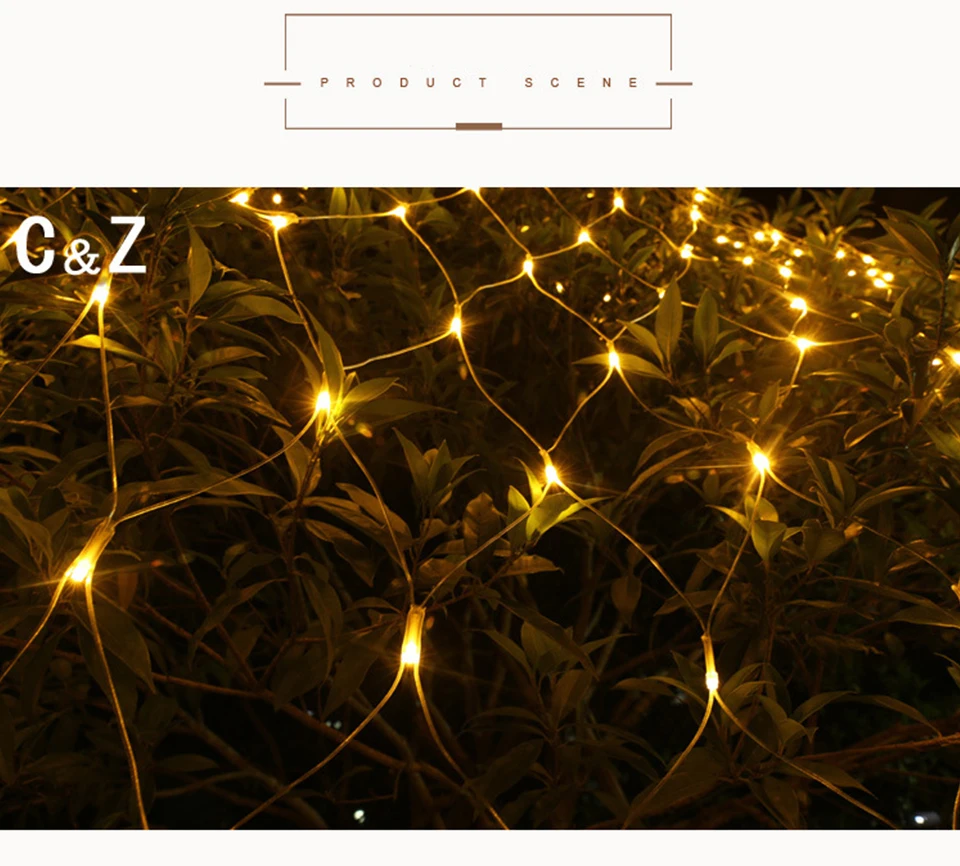 Рождественская светодиодная занавеска светящаяся сетка дерево декор Освещение для вечерние садовые сцены наружный водонепроницаемый декоративный Сказочный свет