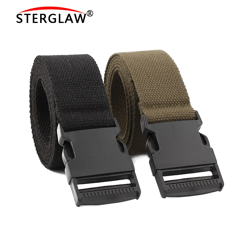 

135x3.8cm Waist Outdoor Canvas belt Military Nylon Men Army Style Belts for womam Automatic Buckle canvas belts for women N237