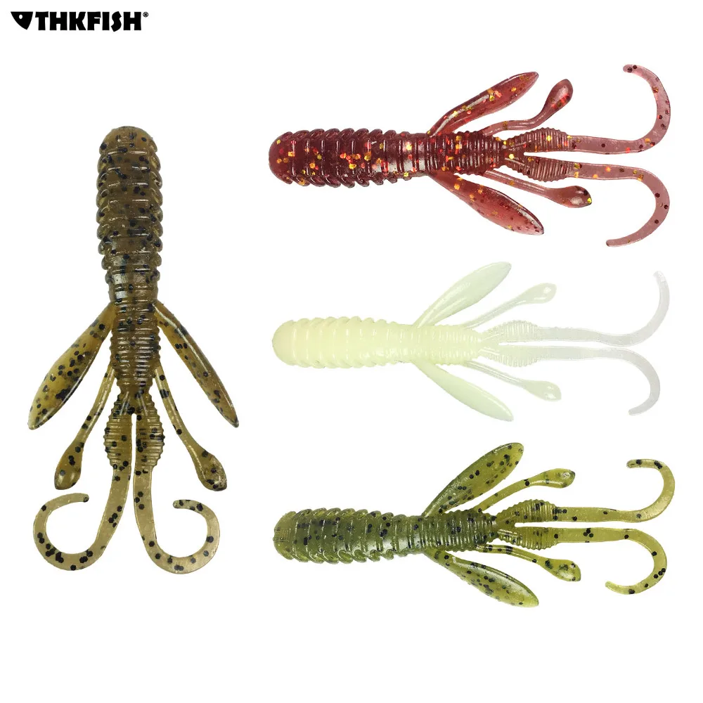 Thkfish 6pcslot Soft Fishing Lures 6.5g 90mm Long Curly Tail Soft Plastic Baits Artificial Bait Bass Fishing Baits 4 Color