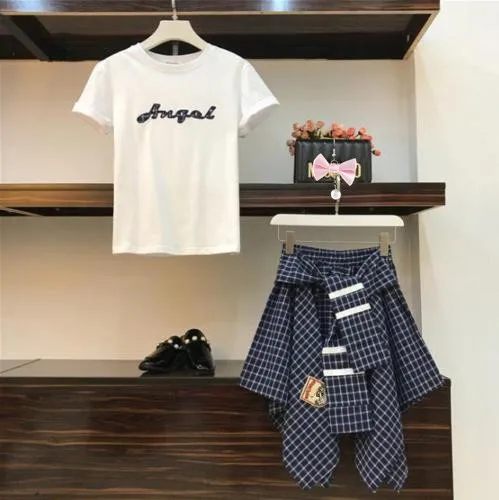 2018-Summer-Women-Letter-Print-T-shirt-Unique-Plaid-Irregular-Skirt-2-pcs-sets-A487.jpg_640x640__