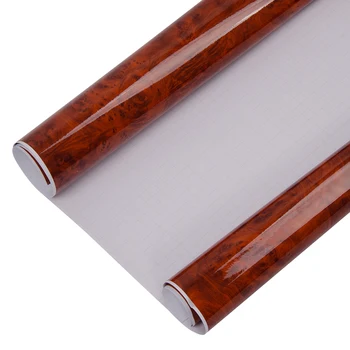 

HOHOFILM High Glossy Wood Grain Vinyl Car Interior DIY Vinyl Sticker Decal Wrap DIY Vinyl Sticker Decal Wrap Film 2size