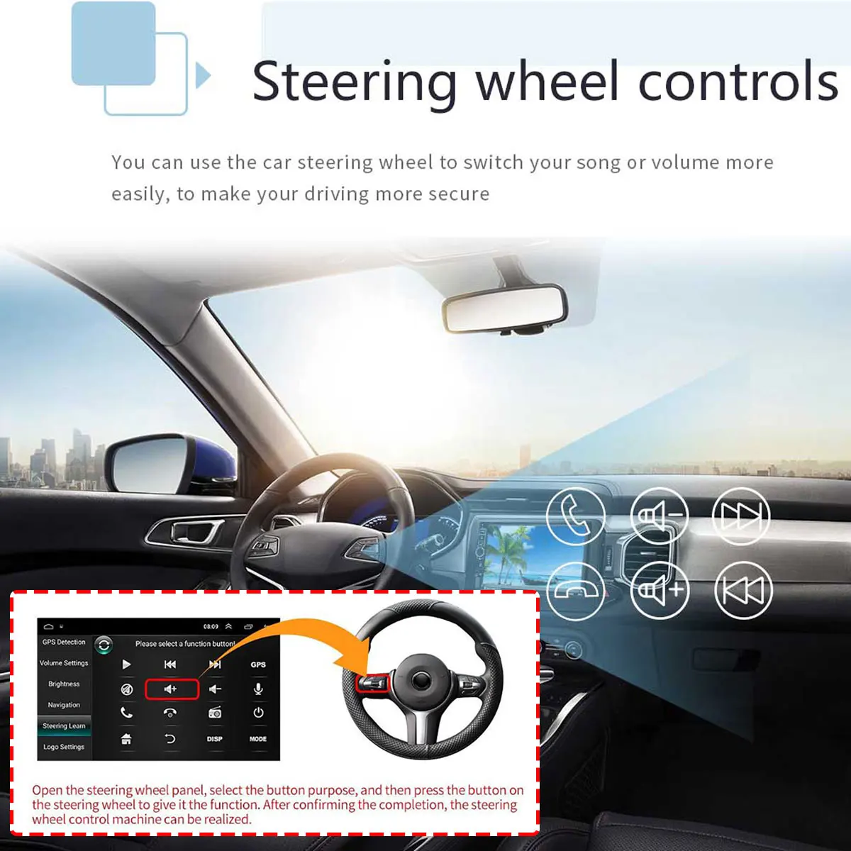  9'' Android 9.0 PX6 8 core 2Din Car MP5 Player 4+32G Radio Video GPS bluetooth Mirror Link Car Mult