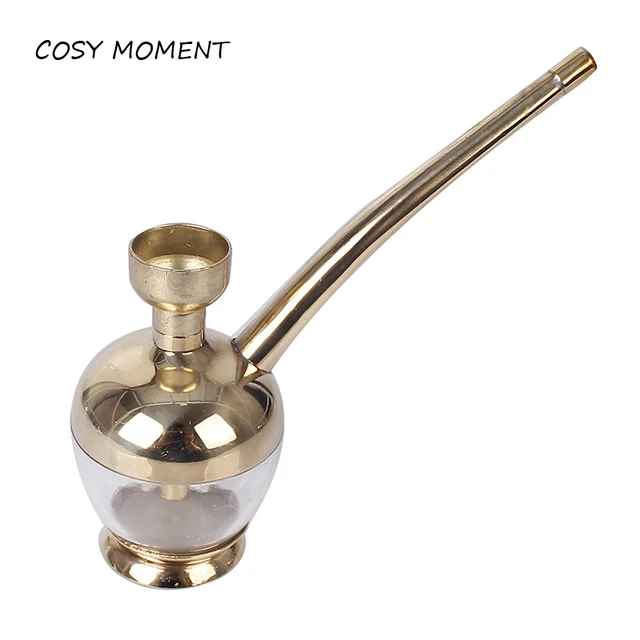 COSY MOMENT Mini Hookah Smoking Pipe Metal Smoking Water Pipe Brass Tobacco Water Pipe YJ030in