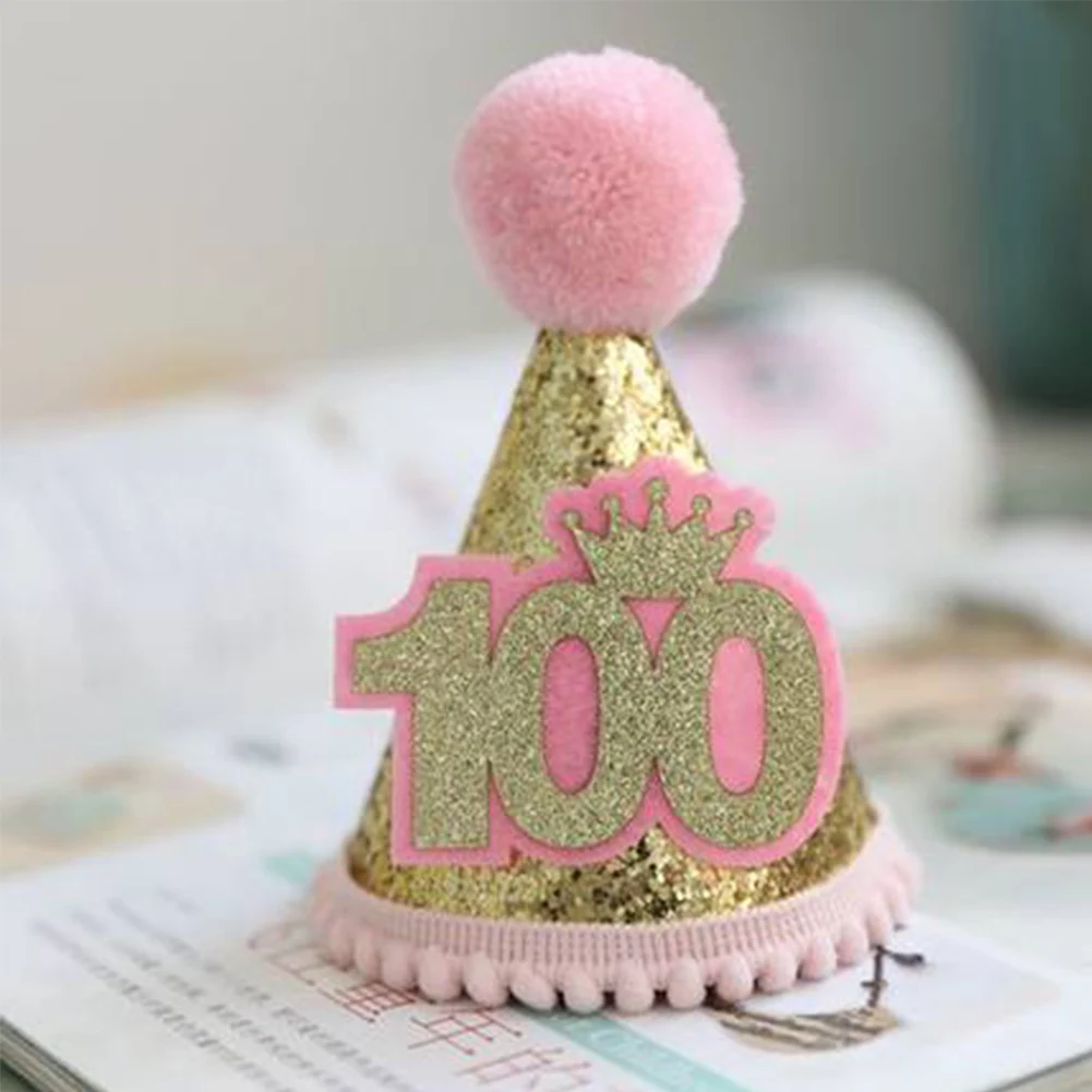 Головной убор шляпа костюм для вечеринки аксессуар для питомца день рождения собака блестки щенок - Цвет: Розовый