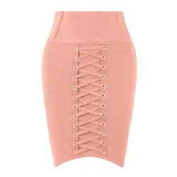 Новое поступление 2019, женская розовая и черная мини эластичная обтягивающая юбка, сексуальные обтягиваюшие юбки, юбка-карандаш, летняя
