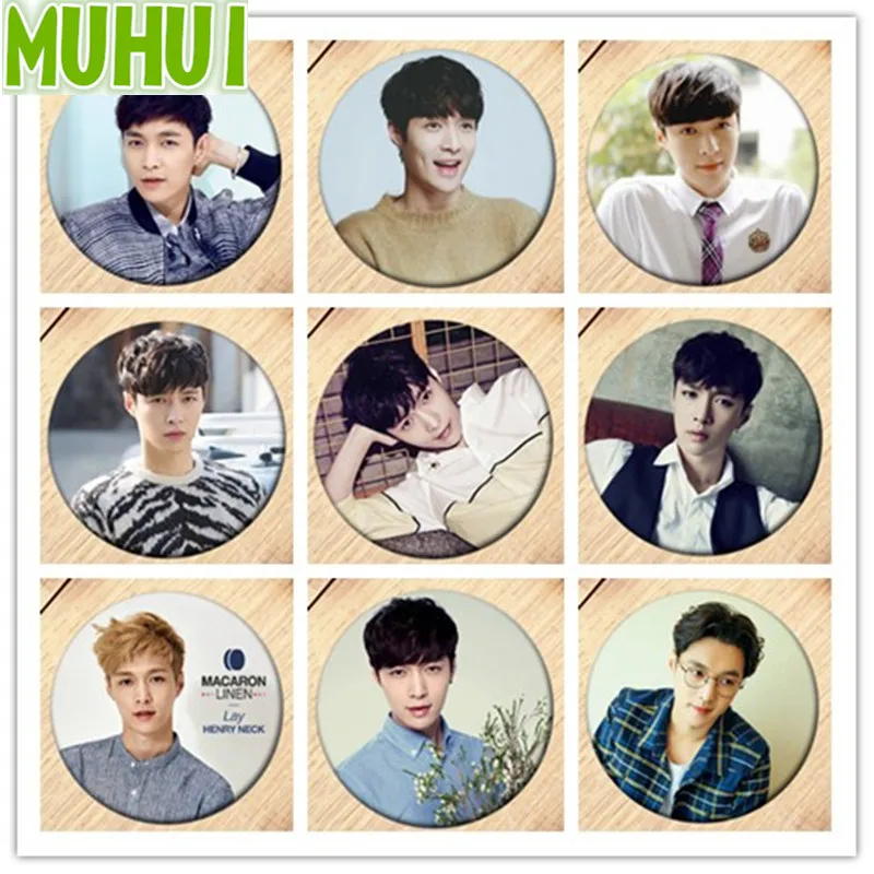 

Kpop EXO LAY Photo Brooch Pins Badge Broches For Clothes Backpacks 18168
