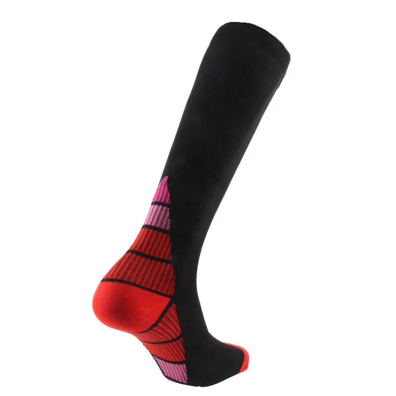 6 пар компрессионных носков для мужчин и женщин, Анти-усталость, компрессионные носки для путешествий, повышающие выносливость, облегчение боли в ногах, носки ниже - Цвет: Red