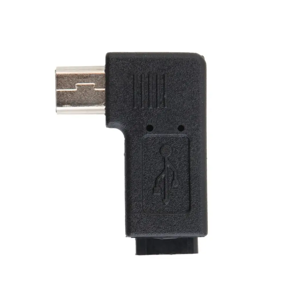 Новый женский левый Угловой USB микро 5Pin к Мини мужской 90 градусов угол адаптер