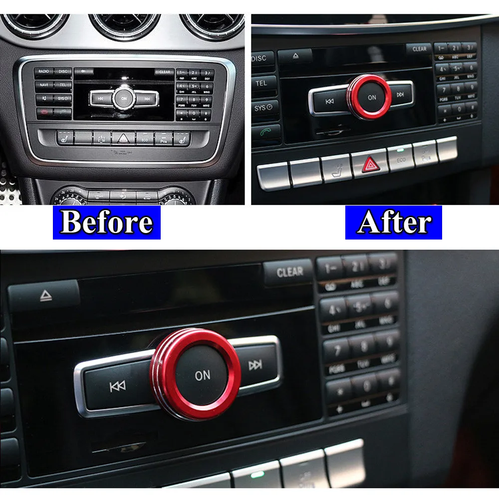 Volume Switch Button Adjust Control Cover Trim For Mercedes Benz A B E GLK GLA CLA GLE ML GL Class (3)