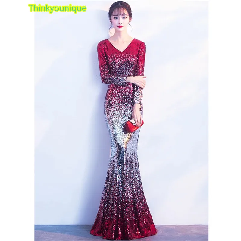 Вечернее платье с блестками строгое длинное вечернее платье vestido de festa longo robe de soiree vestido de novia abendkleider TK889