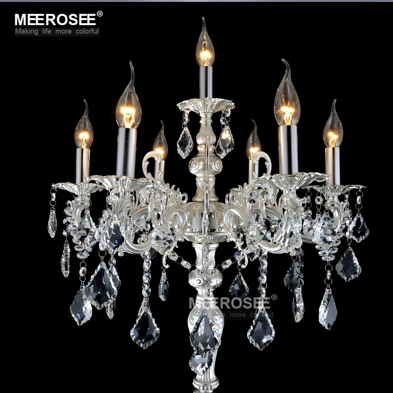 Классический 7 светильник s кристалл напольный подставка Cristal Lustre Candelabra стоячий