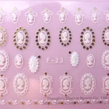 Последние отличное качество 3D блестящей Невеста наклейки на ногти салон поставляет 48designs доступны 1000 шт./лот
