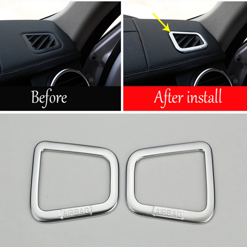 Matte Rear Air Vent Outlet Cover Trim 2pcs for Mercedes Benz C Class W205 14-19