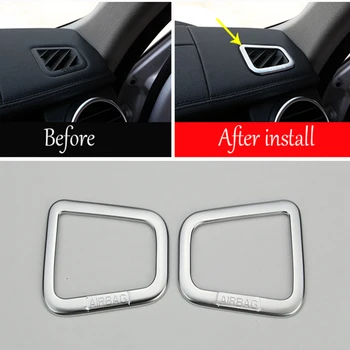

2Pcs Matte ABS Dashboard Air Conditioning Vent Outlet Frame Cover Trim For Land Rover Discovery 4 LR4 2010-2016 Car Accessories