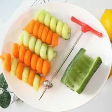 Hoomall ручной спиральный винтовой стержень для нарезки резак для картофеля, моркови, огурца, салата, измельчитель спиральный нож для овощей, инструмент для резьбы