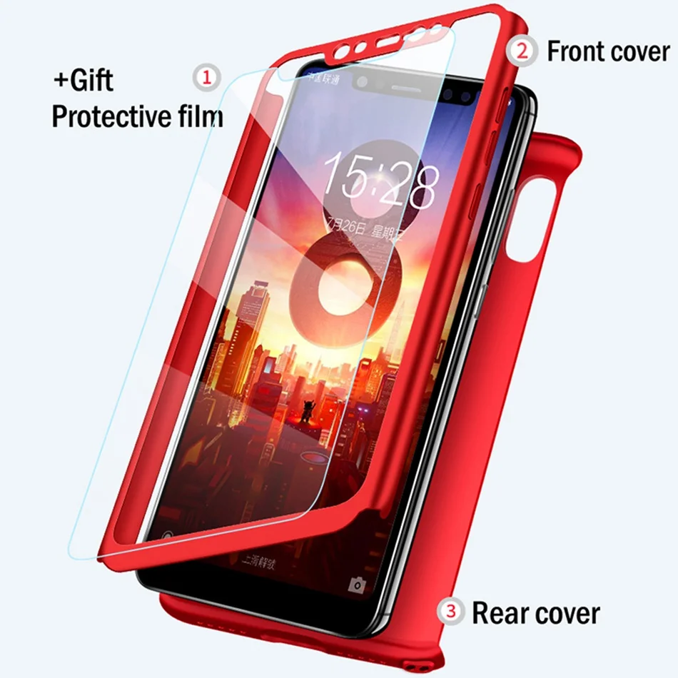 Для Redmi Note 7 чехол 360 полный защитный для Xiomi Xiaomi Mi 8 Lite A2 6 Pro S2 Coque |