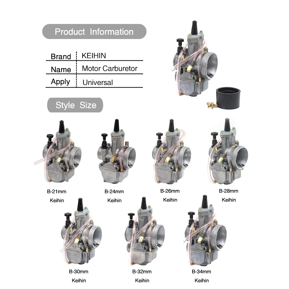ZSDTRP универсальный для Keihin Koso OKO МОТОЦИКЛ КАРБЮРАТОР 21 24 26 28 30 32 34 мм с мощностью Jet Dirt Bike 2T 4T PWK Carburador