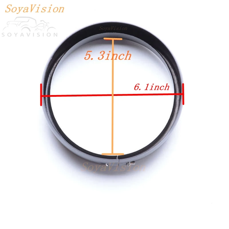 HDBUBALUS Anello Decorativo per Faro Stile Visiera Da 5,75 per Harley Faro A Led Da 5 3//4 per Quaranta Otto Xl1200X Wide Glide per Quarantotto Cromato