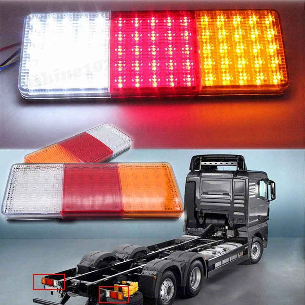 2pcs Car styling Quality Asssured 12V 75 LED Truck Tail Light Warning