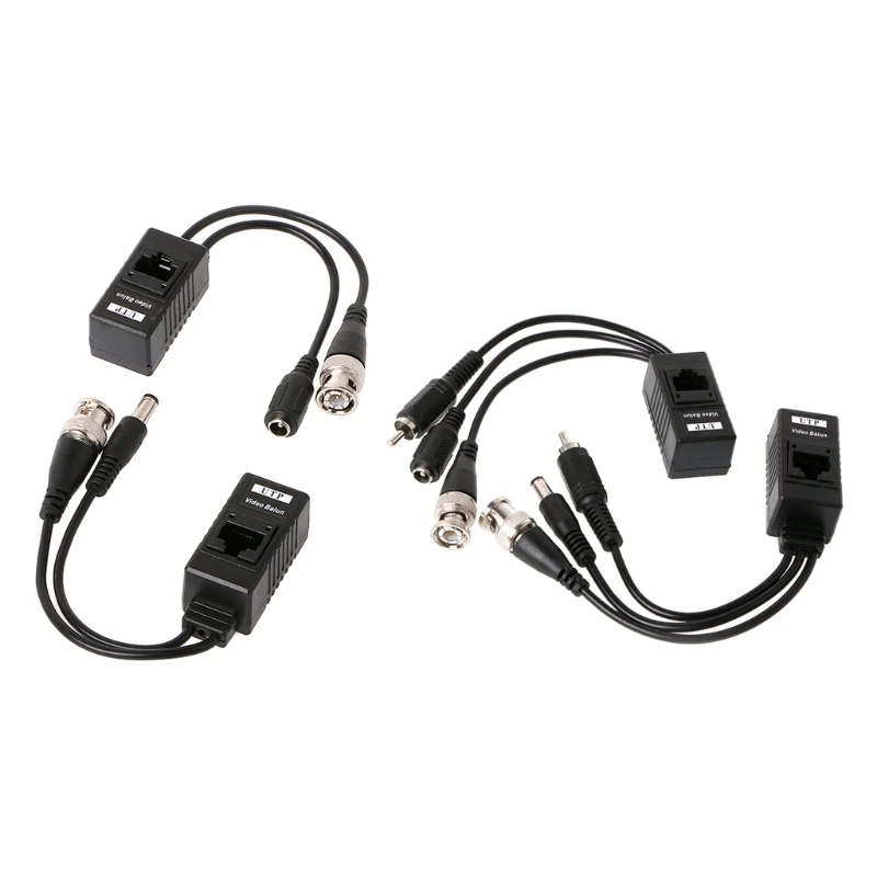  Free Shipping 1 Pair BNC To RJ45 Passive Video Power + Audio Balun Transceiver For CCTV Camera - 32908772054