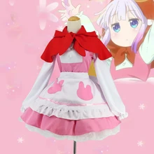Anime Kobayashi san Chi no Maid Dragon Maid Kanna Kamui Cosplay Costumes kobayashi san chi no maid dragon plush toy anime kannakamui plush doll cosplay 52cm soft pillow high quality free shipping