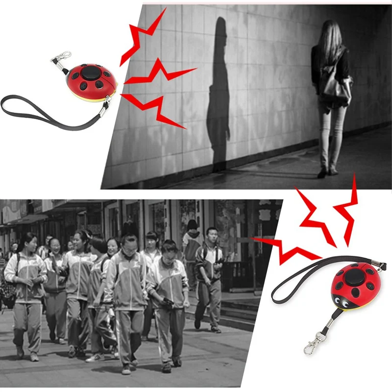 Self Defense Alarm 130dB Beetle Girl Women Security Protect Alert Personal Safety Alarms Scream Loud Keychain