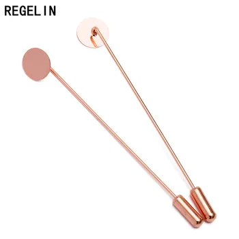 

REGELIN Brooche Base Jewelry Making Findings 10pcs/lot 65mm 93mm Round Cap Ball Pin Brooch For DIY Women Men Brooches Pins