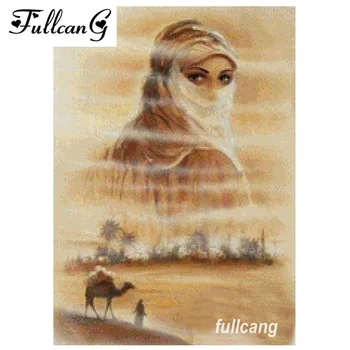 

FULLCANG diy 5d diamond painting desert woman mosaic cross stitch full square diamond embroidery kits home decor G227